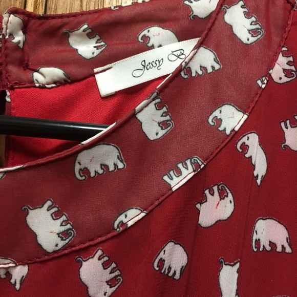ModCloth a-line dress in elephants - Picture 3 of 8